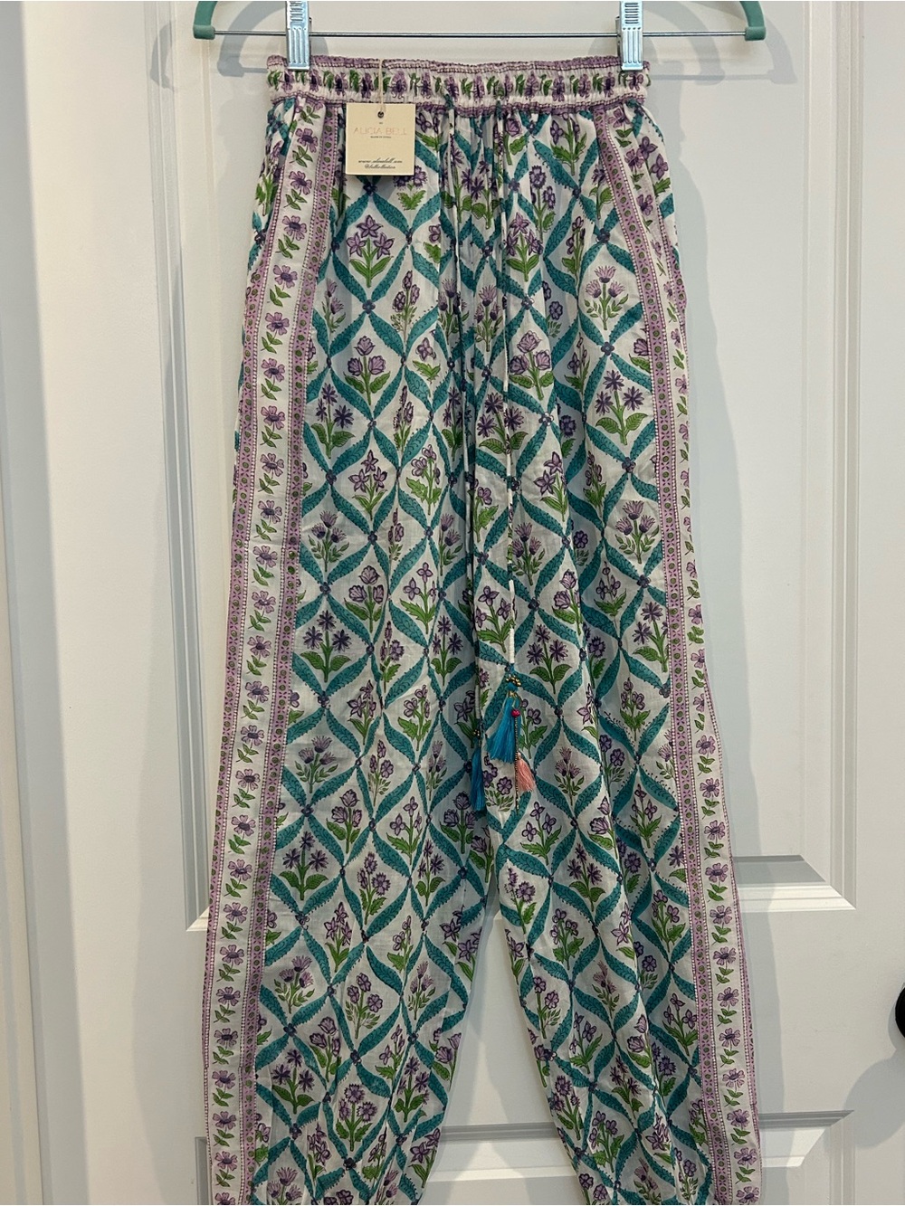 FLASH SALE! NWT XS Alicia Bell Beach Harom Pants Harem Lounge Block Print Floral